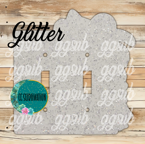 GLITTER Acrylic- Turtles with shells -Double Light Switch Cover Sublimation