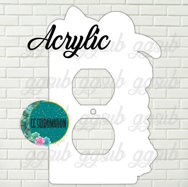 Acrylic- Turtle with shells -  Outlet cover Sublimation Acrylic