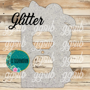 GLITTER Acrylic - Turtle with shells - Outlet  cover - Sublimation Acrylic