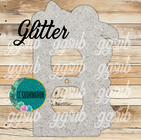 GLITTER Acrylic - Turtle with shells - Outlet  cover - Sublimation Acrylic