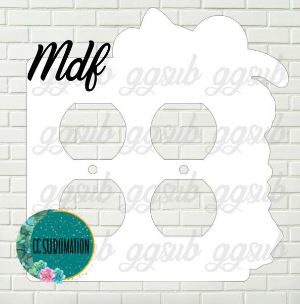 MDF- Turtle with shells-Double Outlet Cover Sublimation