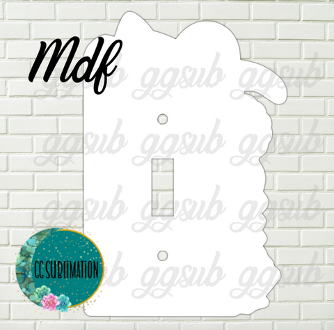 MDF - Turtle with shells - light switch cover