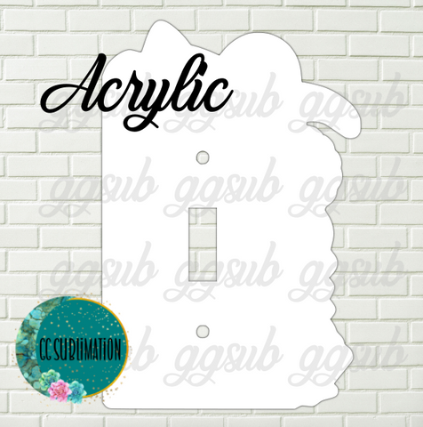 Acrylic- Turtle with shells -  light switch cover Sublimation Acrylic