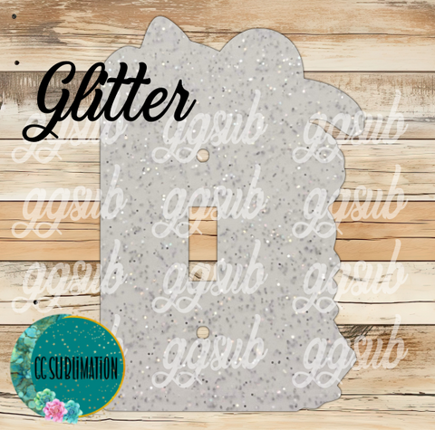 GLITTER Acrylic - Turtle with shells - light switch cover - Sublimation Acrylic