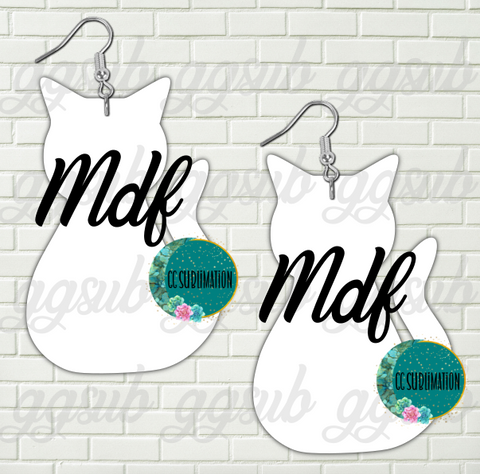 MDF - Cat sitting earrings 2 sizes to choose from