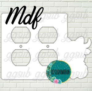 MDF- Big foot -Double Outlet Cover Sublimation