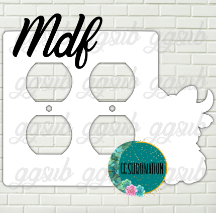 MDF- Big foot -Double Outlet Cover Sublimation