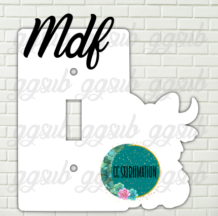 MDF - Highland cow with bow - light switch cover