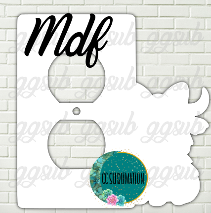 MDF - Highland cow with bow - Outlet cover