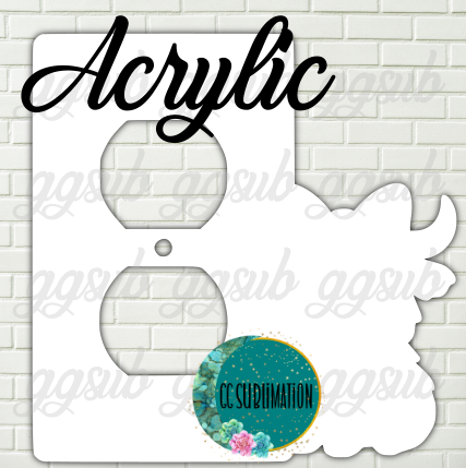 Acrylic- Highland with bow -  Outlet cover Sublimation Acrylic