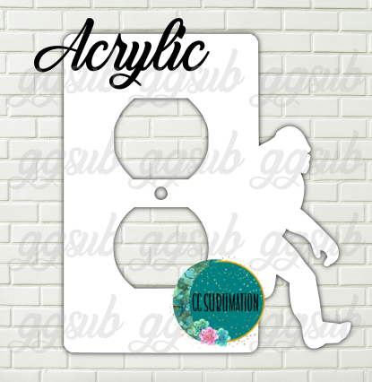 Acrylic- Big foot -  Outlet cover Sublimation Acrylic