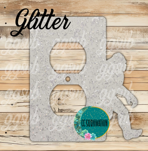 GLITTER Acrylic - Big foot - Outlet  cover - Sublimation Acrylic