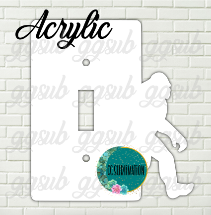 Acrylic- Big foot -  light switch cover Sublimation Acrylic