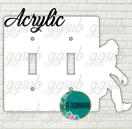 Acrylic- Big foot - Double Light Switch Cover Sublimation