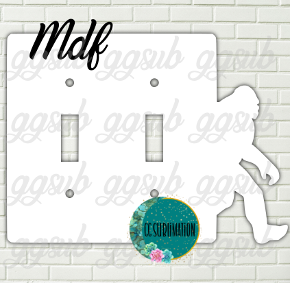 MDF - Big foot -  Double Light Switch Cover Sublimation