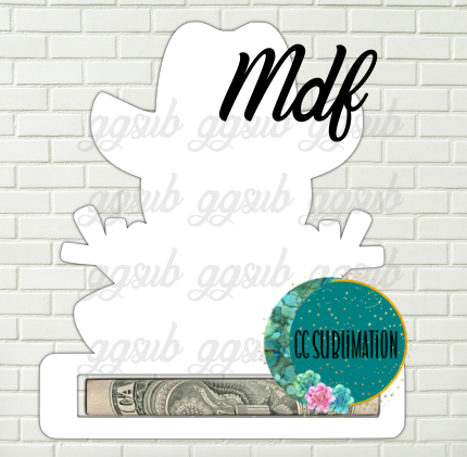 MDF - Cowboy snowman - Money holder {with or WITH OUT holes}