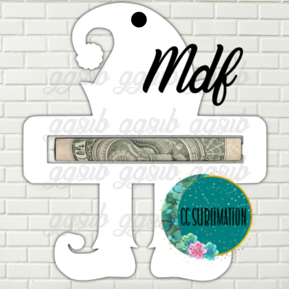 MDF - Elf - Money holder {with or WITH OUT holes}