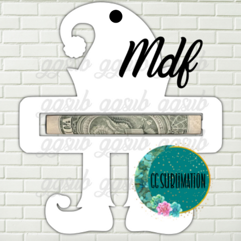 MDF - Elf - Money holder {with or WITH OUT holes}