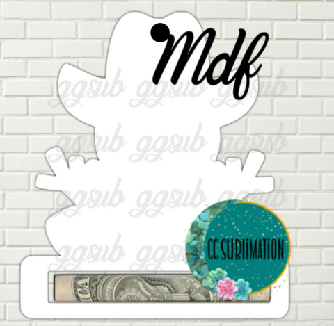 MDF - Cowboy snowman - Money holder {with or WITH OUT holes}