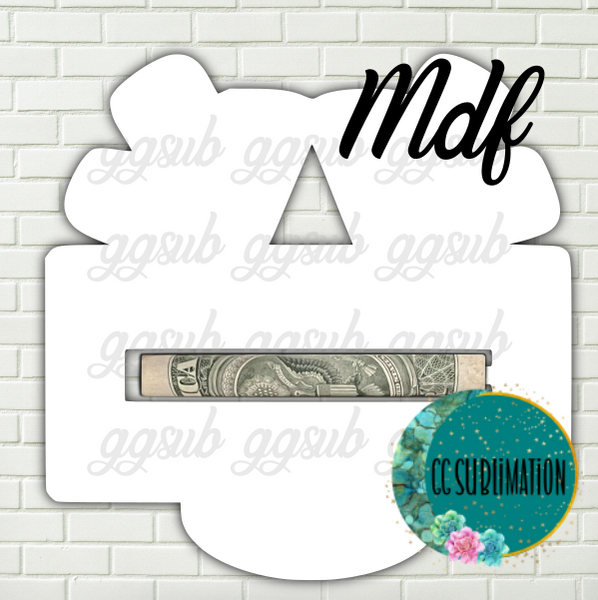 MDF - Reindeer sign - Money holder {with or WITH OUT holes}