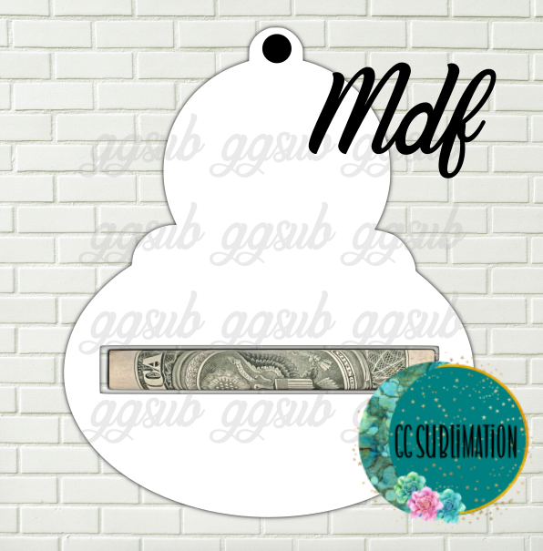 MDF - Gingerbread bulb - Money holder {with or WITH OUT holes}