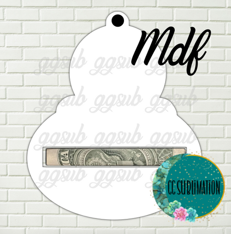 MDF - Gingerbread bulb - Money holder {with or WITH OUT holes}