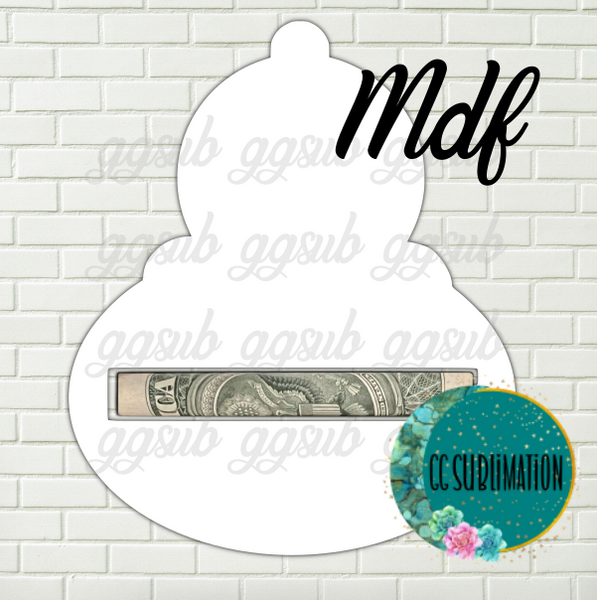 MDF - Gingerbread bulb - Money holder {with or WITH OUT holes}