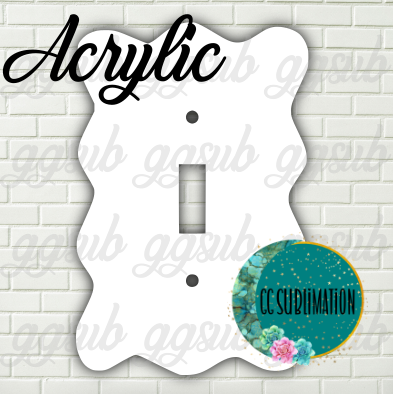 Acrylic- Wavy -  light switch cover Sublimation Acrylic