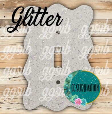 GLITTER Acrylic - Wavy - light switch cover - Sublimation Acrylic