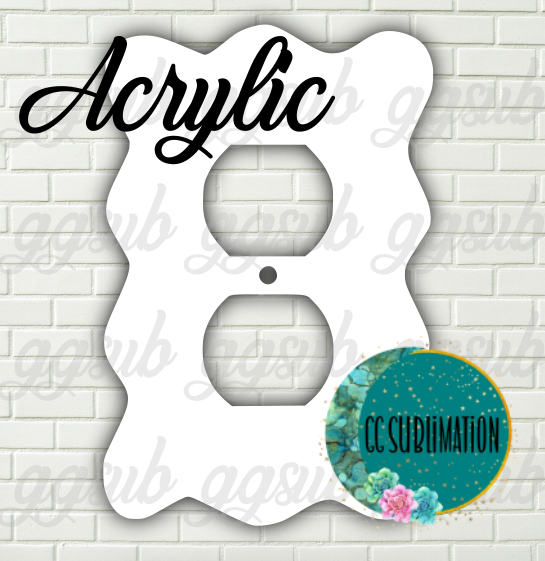 Acrylic- Wavy -  Outlet cover Sublimation Acrylic