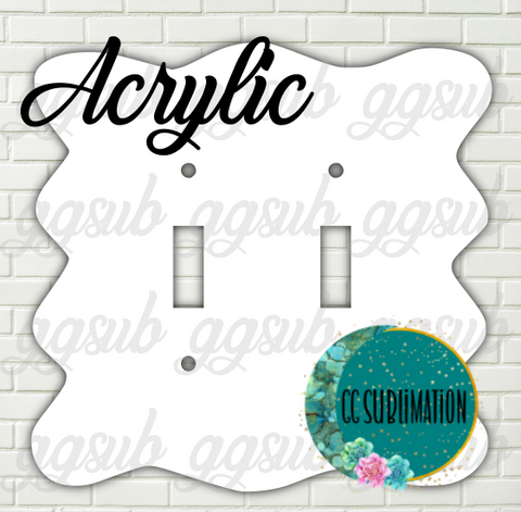 Acrylic- Wavy - Double Light Switch Cover Sublimation