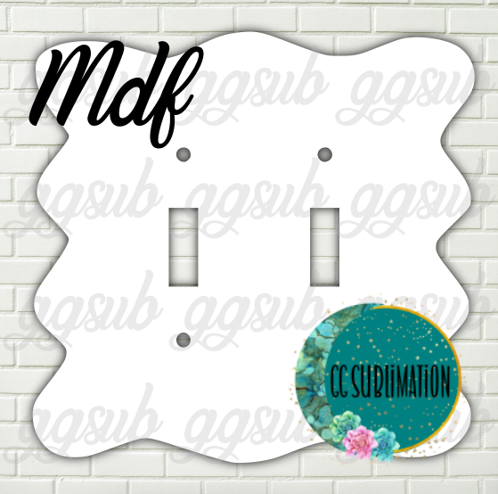 MDF - Wavy -  Double Light Switch Cover Sublimation