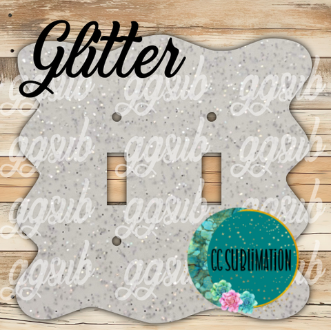 GLITTER Acrylic- Wavy -Double Light Switch Cover Sublimation