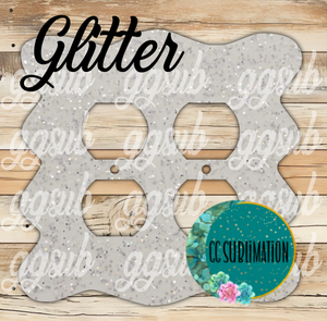 GLITTER Acrylic- Wavy - Double Outlet Cover Sublimation