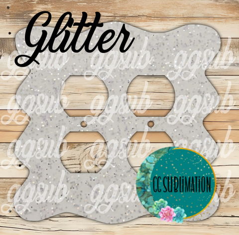 GLITTER Acrylic- Wavy - Double Outlet Cover Sublimation
