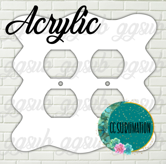 Acrylic- Wavy - Double Outlet Cover Sublimation