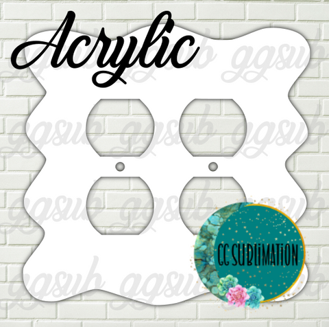 Acrylic- Wavy - Double Outlet Cover Sublimation