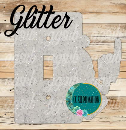 GLITTER Acrylic - Sports gnome - light switch cover - Sublimation Acrylic