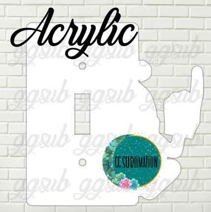 Acrylic- Sports gnome -  light switch cover Sublimation Acrylic