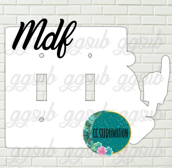 MDF - Sports gnome -  Double Light Switch Cover Sublimation