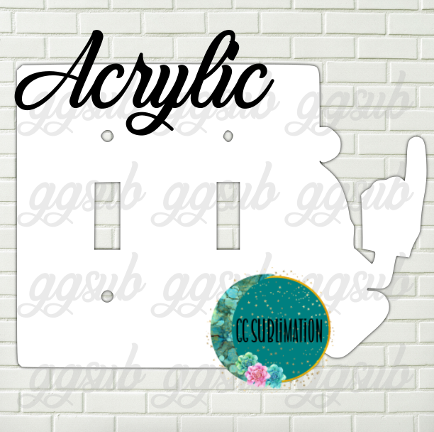 Acrylic- Sports gnome - Double Light Switch Cover Sublimation