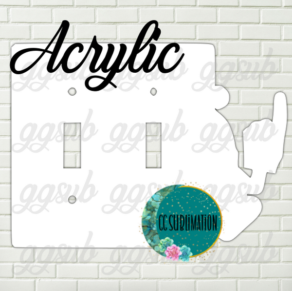 Acrylic- Sports gnome - Double Light Switch Cover Sublimation