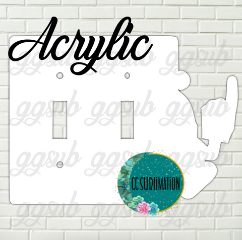 Acrylic- Sports gnome - Double Light Switch Cover Sublimation