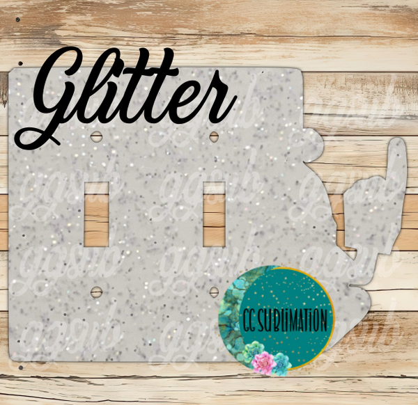 GLITTER Acrylic- Sports gnome -Double Light Switch Cover Sublimation