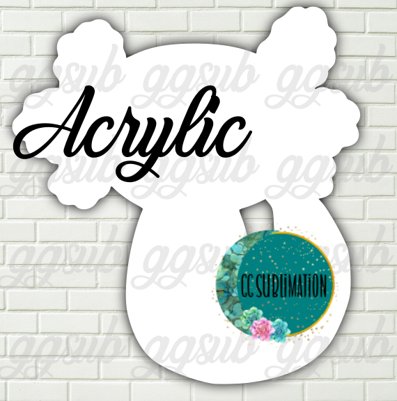 Acrylic- Axolotl With or Without Hole - Sublimation Acrylic