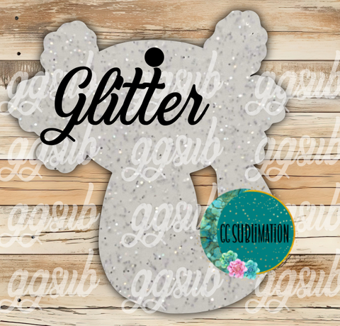 Glitter Acrylic - Axolotl With or Without Hole - Sublimation Acrylic