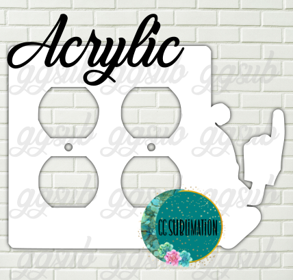 Acrylic- Sports gnome- Double Outlet Cover Sublimation