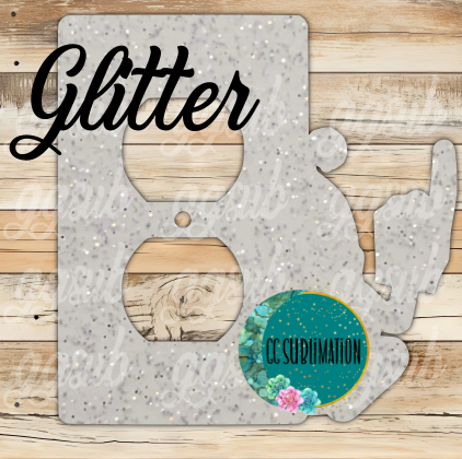 GLITTER Acrylic - Sports gnome- Outlet  cover - Sublimation Acrylic