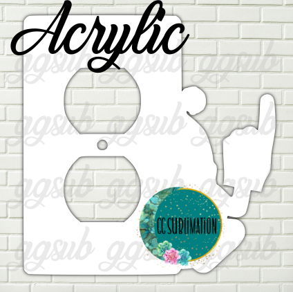 Acrylic- Sports gnome -  Outlet cover Sublimation Acrylic