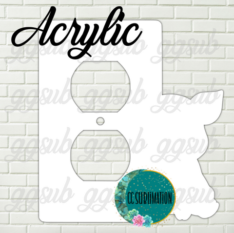Acrylic- Pig -  Outlet cover Sublimation Acrylic